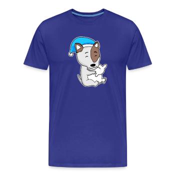 Bull Terrier Sleeping Fatigue Dog Dog Breed - Men's Premium Organic T-Shirt - royal blue - Front - Damien (186cm)