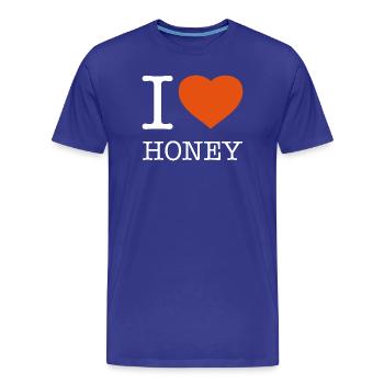 J’AIME LE MIEL - T-shirt bio Premium Homme - bleu roi - Devant - Damien (186cm)