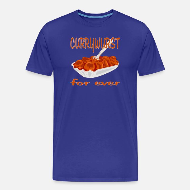Currywurst ist Lecker - Männer Premium Bio T-Shirt - Königsblau