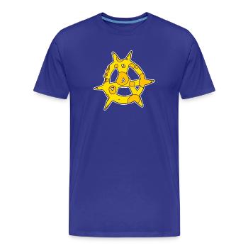 Symbole de l’anarchie en fromage - T-shirt bio Premium Homme - bleu roi - Devant - Damien (186cm)