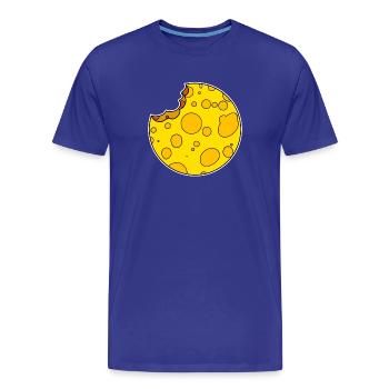Rond de fromage Circle - T-shirt bio Premium Homme - bleu roi - Devant - Damien (186cm)
