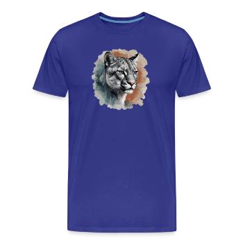 Design Art Nouveau de Pantra - T-shirt bio Premium Homme - bleu roi - Devant - Damien (186cm)