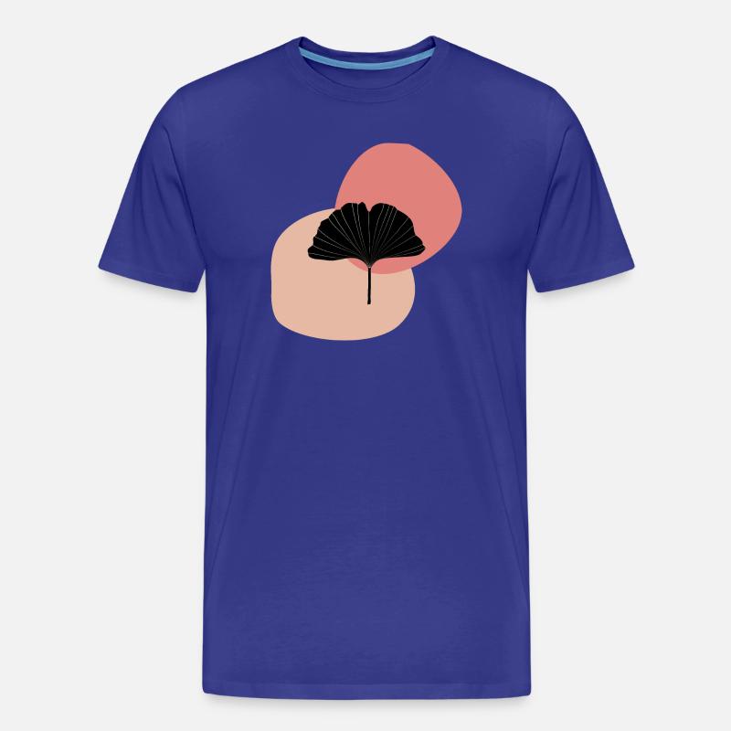 Gingko Blatt midcentury modern - Männer Premium Bio T-Shirt - Königsblau