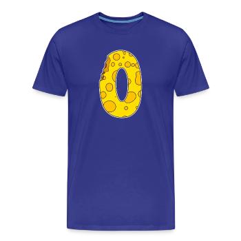 Zahl 0 - Null - Männer Premium Bio T-Shirt - Königsblau - Vorne - Damien (186cm)