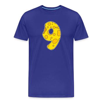 Numéro 9 - Neuf - T-shirt bio Premium Homme - bleu roi - Devant - Damien (186cm)