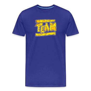 Team Cheese Team Crew - T-shirt bio Premium Homme - bleu roi - Devant - Damien (186cm)