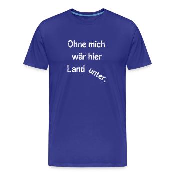 Land unter - Männer Premium Bio T-Shirt - Königsblau - Vorne - Damien (186cm)