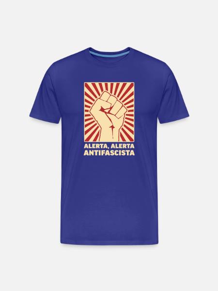 Alerta Alerta Antifascista AFA Antifa 161 - Men's Premium Organic T-Shirt - royal blue