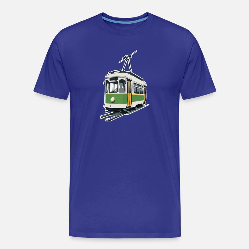 Straßenbahn Tram Bahn - Männer Premium Bio T-Shirt - Königsblau