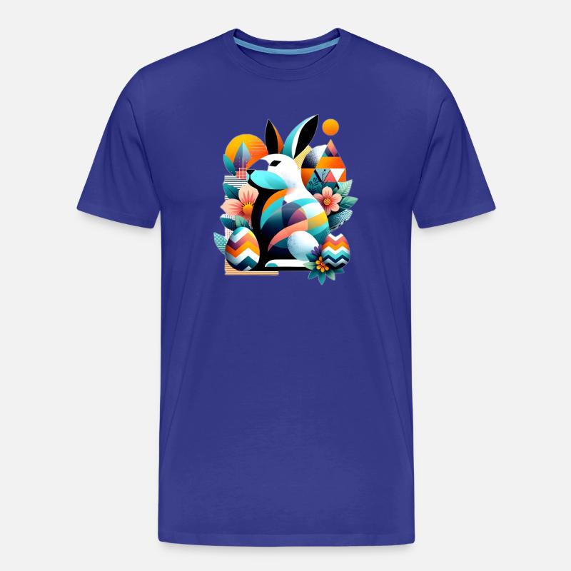 Modern Easter Graphics - Männer Premium Bio T-Shirt - Königsblau