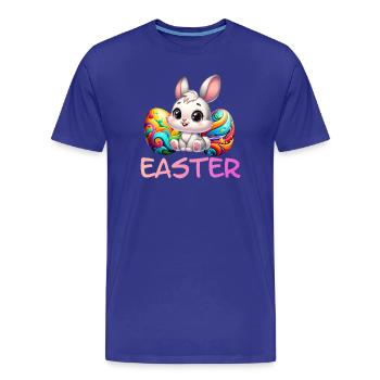 Osterhase mit Ostereiern - Männer Premium Bio T-Shirt - Königsblau - Vorne - Damien (186cm)