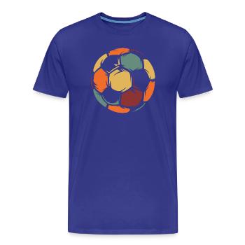 vintage retro Fußball Ball Symbol icon Logo Team - Männer Premium Bio T-Shirt - Königsblau - Vorne - Damien (186cm)
