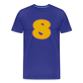 Numéro 8 Numéro Huit Motif - T-shirt bio Premium Homme - bleu roi - Devant - Damien (186cm)