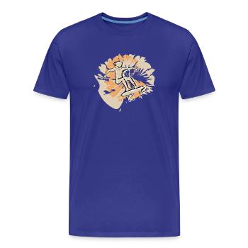 Style de skateboard - T-shirt bio Premium Homme - bleu roi - Devant - Damien (186cm)