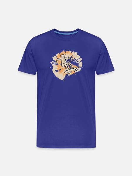 Skateboard style - Men's Premium Organic T-Shirt - royal blue