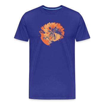 Cooler Style für Skateboarder auf der Halfpipe - Männer Premium Bio T-Shirt - Königsblau - Vorne - Damien (186cm)