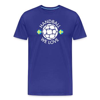 we love handball schweden Team Handballer EM icon - Männer Premium Bio T-Shirt - Königsblau - Vorne - Damien (186cm)