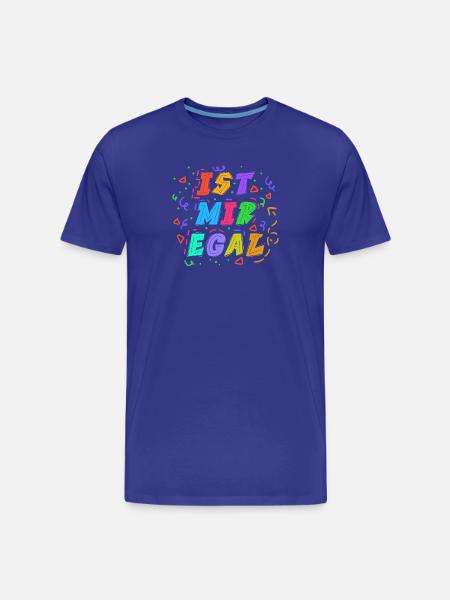 I don't care Statement Indifferent attitude - Men's Premium Organic T-Shirt - royal blue
