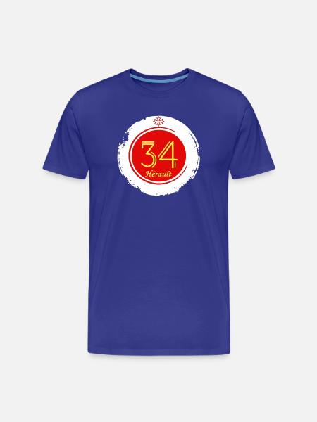 Hérault - Men's Premium Organic T-Shirt - royal blue