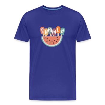 Summer - Men's Premium Organic T-Shirt - royal blue - Front - Damien (186cm)