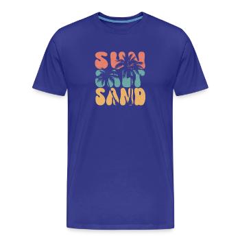 Sommer - Sonne, Salz und Sand - Männer Premium Bio T-Shirt - Königsblau - Vorne - Damien (186cm)