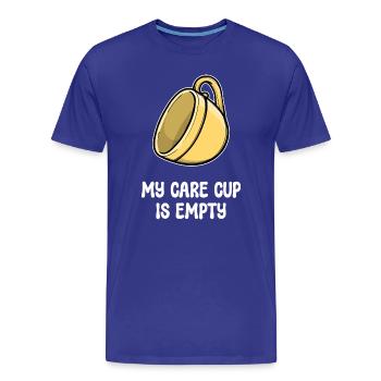 Je ne me soucie pas de l’attitude, de la déclaration drôle - T-shirt bio Premium Homme - bleu roi - Devant - Damien (186cm)