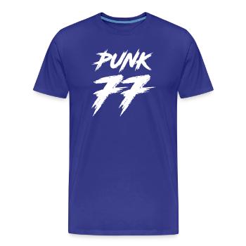 PUNK - Men's Premium Organic T-Shirt - royal blue - Front - Damien (186cm)