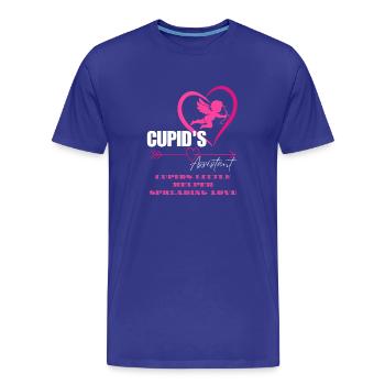 T-shirt Cœur de l’Assistant de Cupidon - T-shirt bio Premium Homme - bleu roi - Devant - Damien (186cm)
