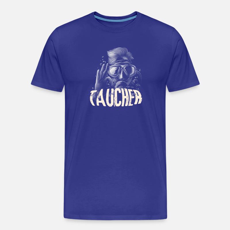 Taucher - Männer Premium Bio T-Shirt - Königsblau