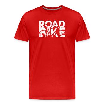 Rennrad Heartbeat Sprint - Männer Premium Bio T-Shirt - Rot - Vorne - Damien (186cm)
