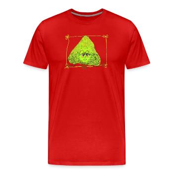 Arbre fantastique avec des paillettes - T-shirt bio Premium Homme - rouge - Devant - Damien (186cm)