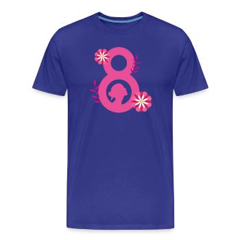 8. März Frauentag 1 - Männer Premium Bio T-Shirt - Königsblau - Vorne - Damien (186cm)