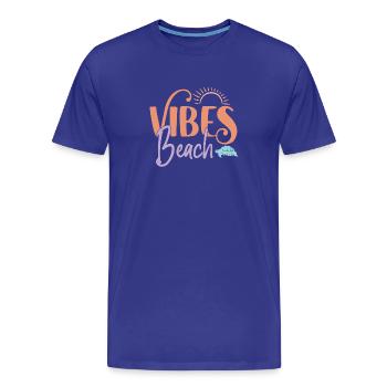 Ambiance de plage - T-shirt bio Premium Homme - bleu roi - Devant - Damien (186cm)