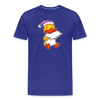 Duck Tired Sleeping Sleeping Girl - Men's Premium Organic T-Shirt - royal blue - Front - Damien (186cm)