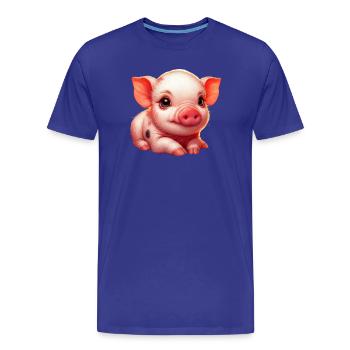 Porcelet porcelet - T-shirt bio Premium Homme - bleu roi - Devant - Damien (186cm)