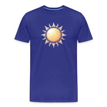 Rayonnant Sunburst Nature Design - T-shirt bio Premium Homme - bleu roi - Devant - Damien (186cm)