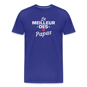 Le Meilleur des Papas Slogan T-Shirt - T-shirt bio Premium Homme - bleu roi - Devant - Damien (186cm)