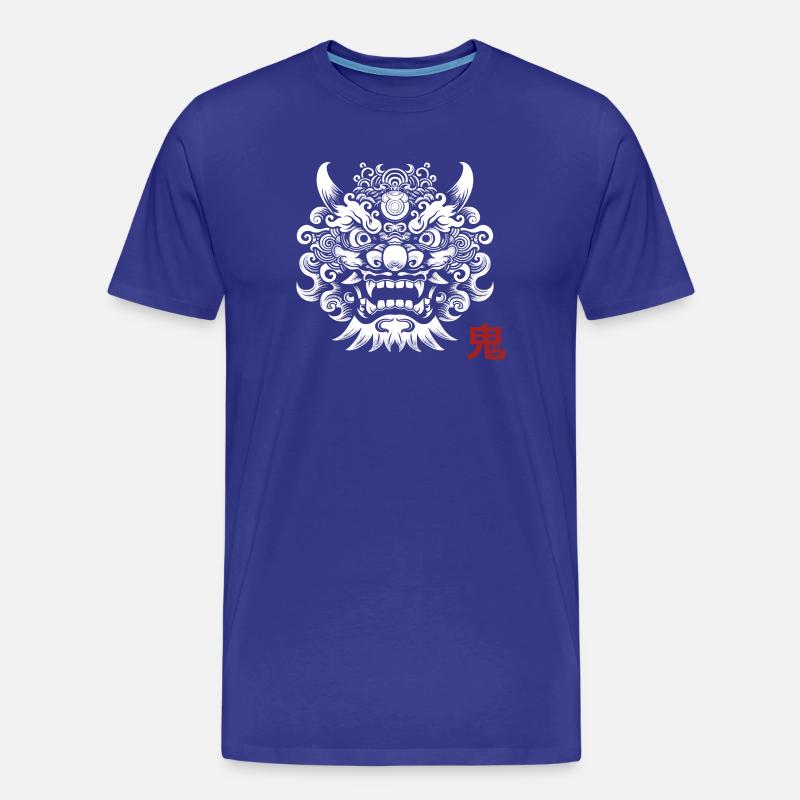 Oni, japanischer Dämon - Männer Premium Bio T-Shirt - Königsblau