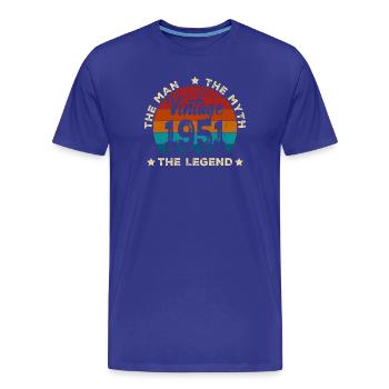 Vintage 1951 Legend Circle Retro - Men's Premium Organic T-Shirt - royal blue - Front - Damien (186cm)