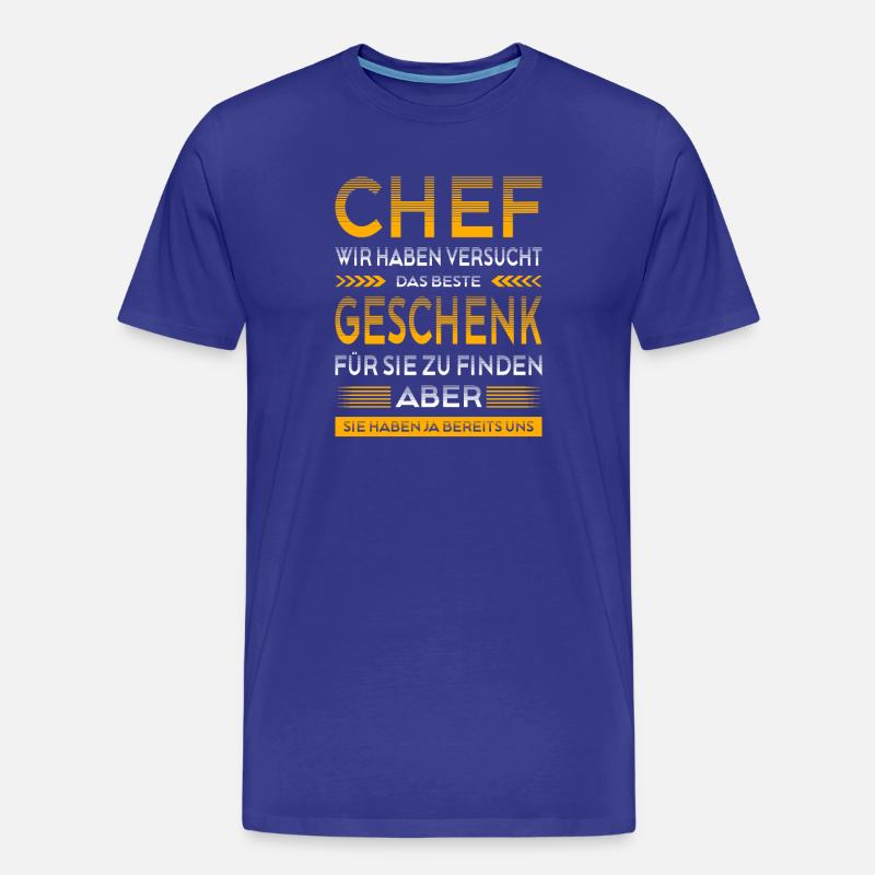 Chef Abschied Geschenke Abschiedsgeschenk - Männer Premium Bio T-Shirt - Königsblau