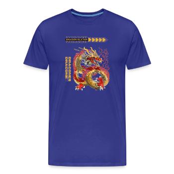 Tueur de dragons - T-shirt bio Premium Homme - bleu roi - Devant - Damien (186cm)