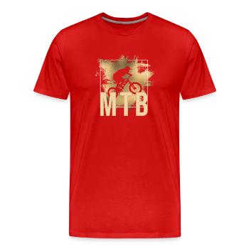 MTB - Männer Premium Bio T-Shirt - Rot - Vorne - Damien (186cm)