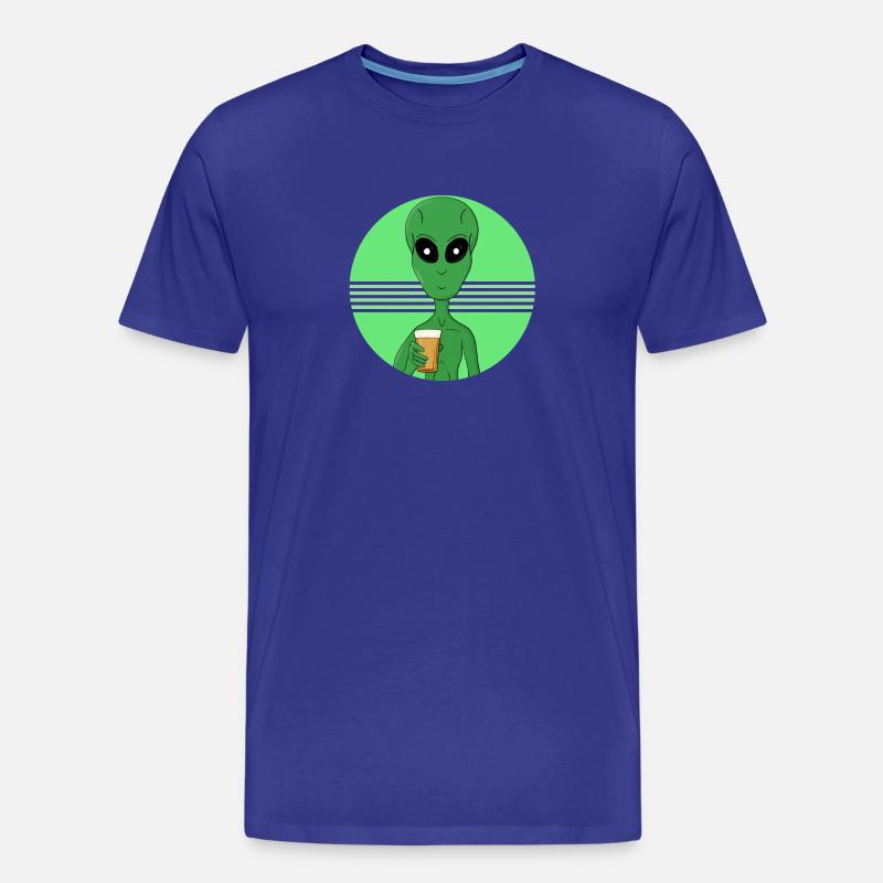 Ein Außerirdischer, der Spaß hat - Männer Premium Bio T-Shirt - Königsblau