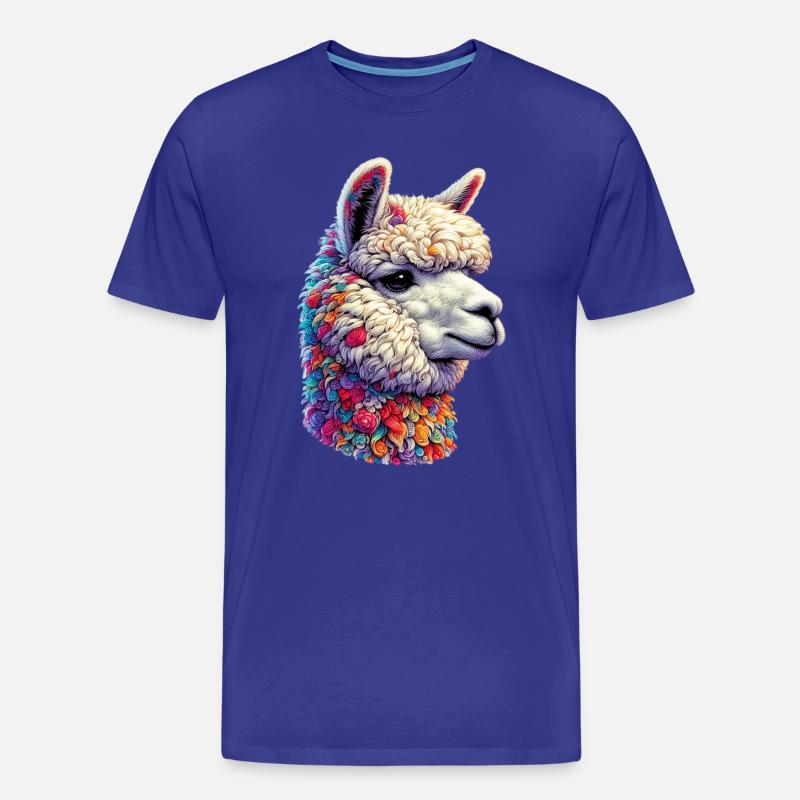 Alpaka - Männer Premium Bio T-Shirt - Königsblau