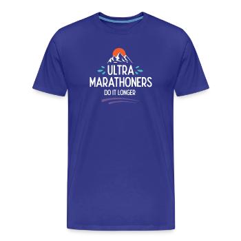 Ultra-Marathonläufer machen es länger - Männer Premium Bio T-Shirt - Königsblau - Vorne - Damien (186cm)