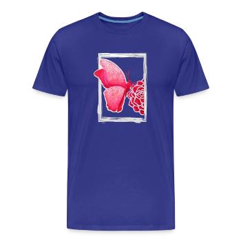 Rosenschmetterling - Sonja Ariel von Staden - Männer Premium Bio T-Shirt - Königsblau - Vorne - Damien (186cm)
