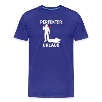 Bûcheron hache déclaration bois boiserie bois bois de chauffage - T-shirt bio Premium Homme - bleu roi - Devant - Damien (186cm)