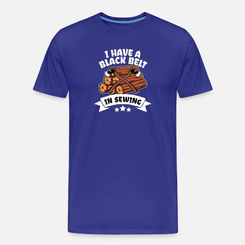 Menuiserie Menuiserie bois bûcheron déclaration - T-shirt bio Premium Homme - bleu roi