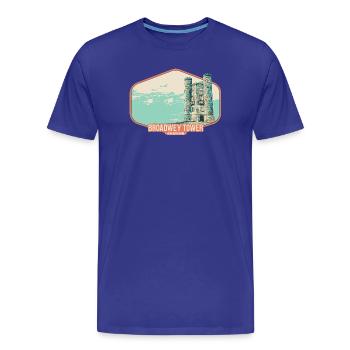 Illustration Broadwey Tower, Worcestershire - Männer Premium Bio T-Shirt - Königsblau - Vorne - Damien (186cm)