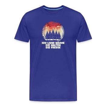 Forestier arbre forestier déclaration menuiserie bûcheron - T-shirt bio Premium Homme - bleu roi - Devant - Damien (186cm)
